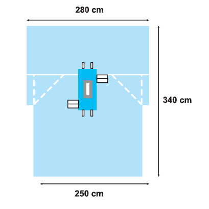 Coverline Покриття для хірургії на хребті 280/250 х 340см